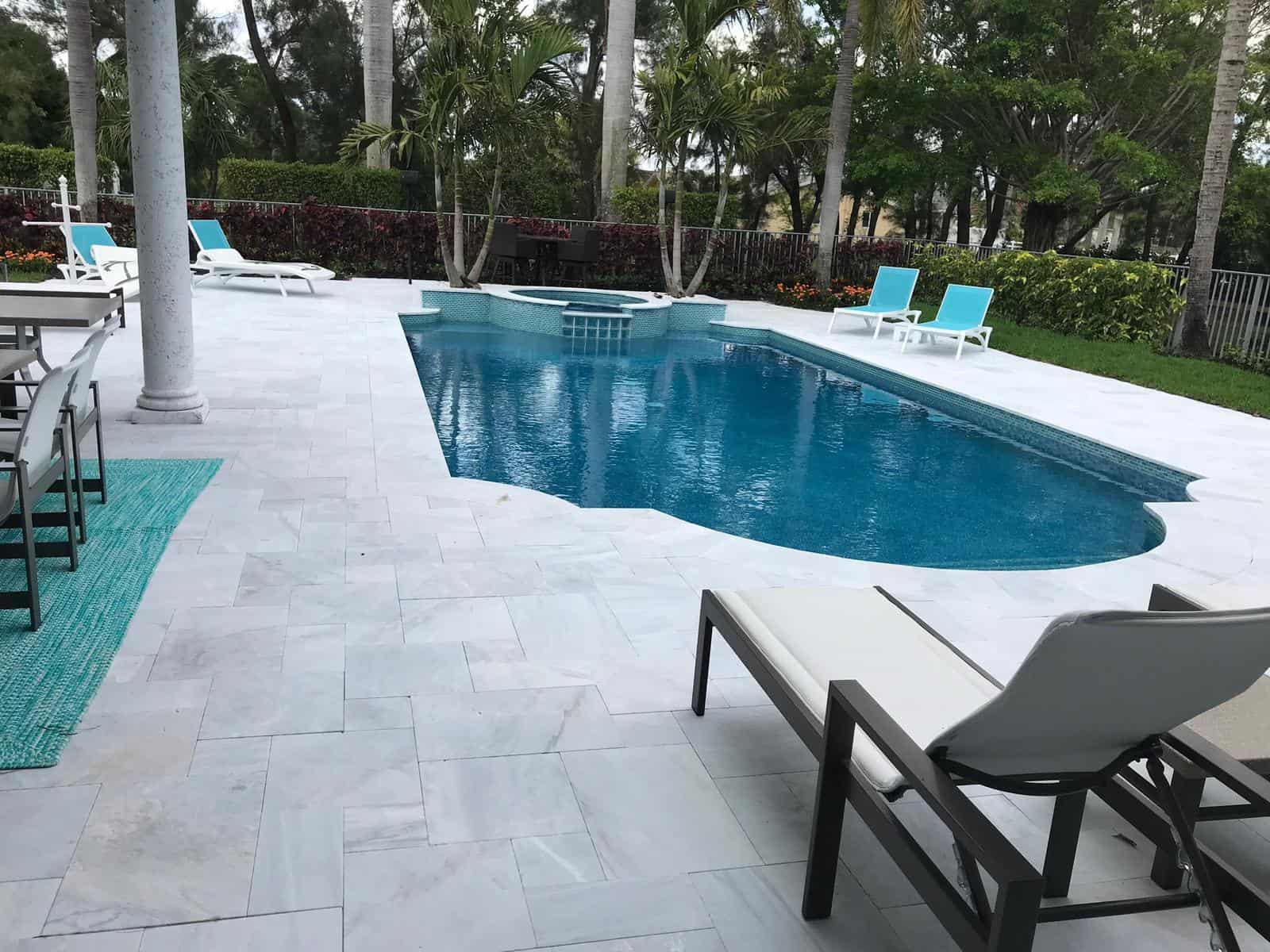 White Marble Deck