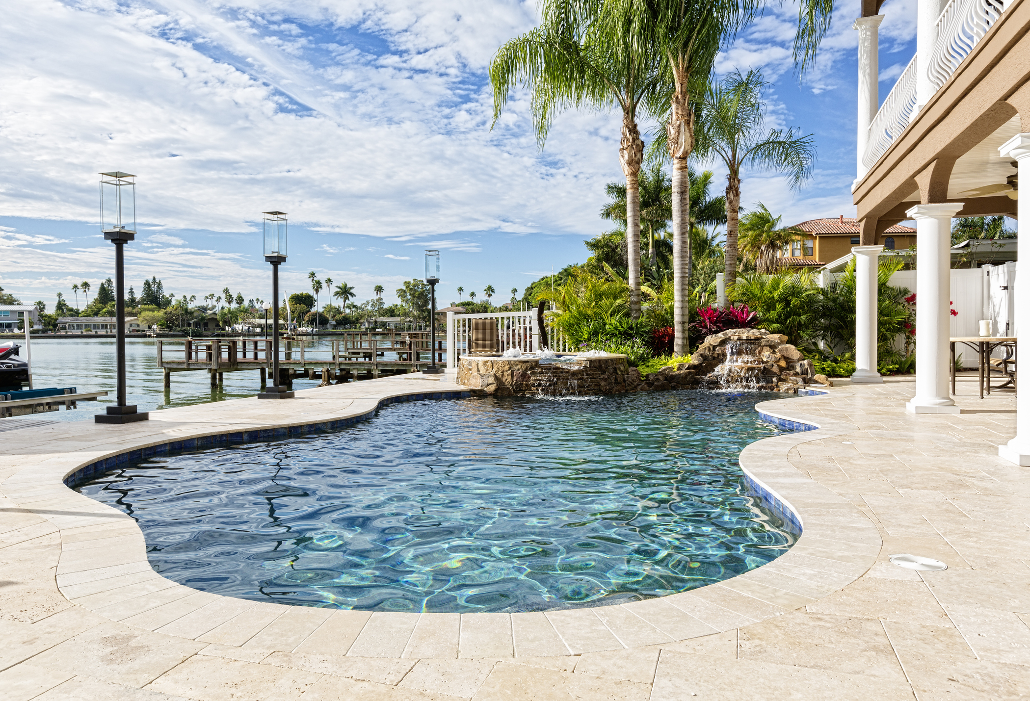 Travertine Pool Deck Miami Beach