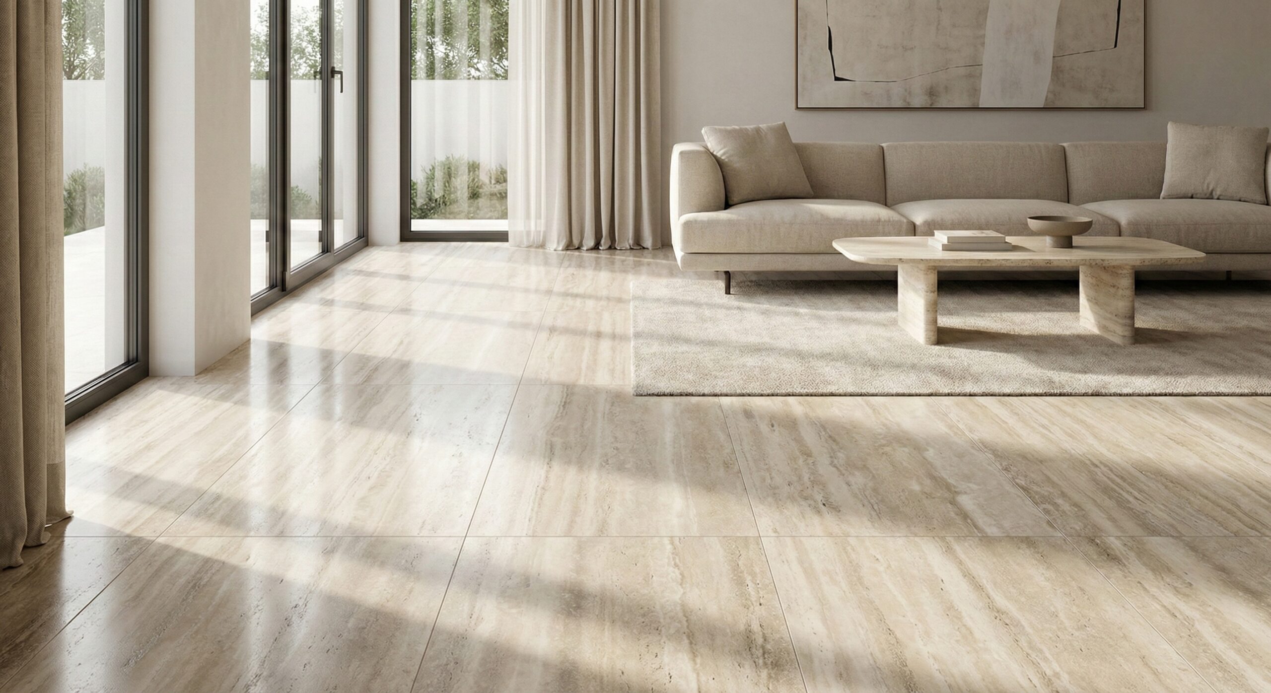 Travertine Vein Cut Flooring